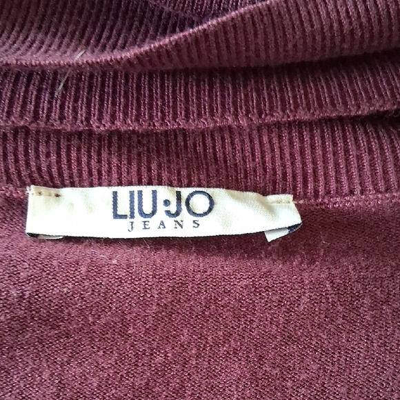 Liu Jo Purple V-Neck Sweater with Contemporary Cropped Design - Picture 2 of 7